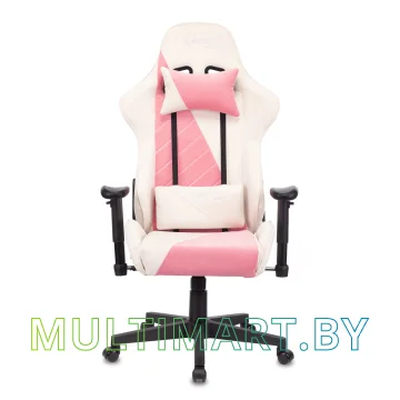 Кресло компьютерное Zombie VIKING X Fabric (белый/розовый) картинка 2